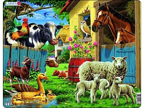 Пазл - Животные фермы, 23 детали (Larsen, FH23k)